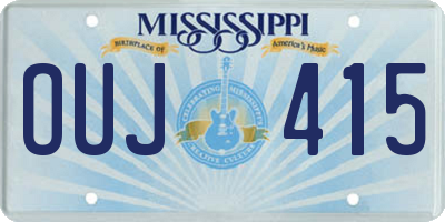MS license plate OUJ415