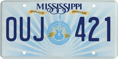 MS license plate OUJ421