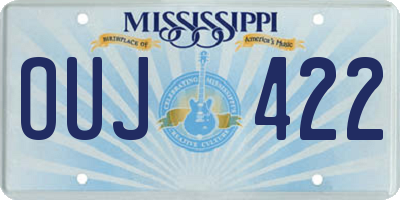 MS license plate OUJ422