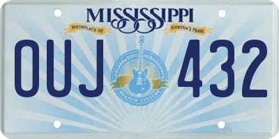 MS license plate OUJ432
