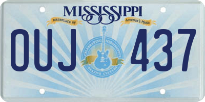 MS license plate OUJ437