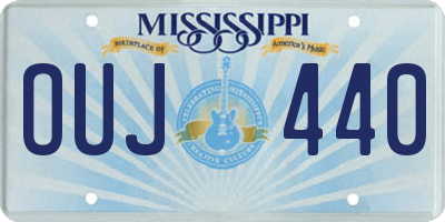MS license plate OUJ440