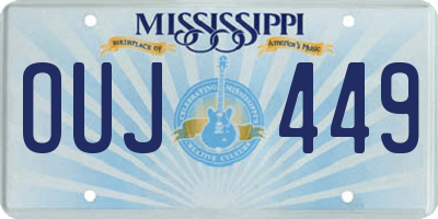MS license plate OUJ449