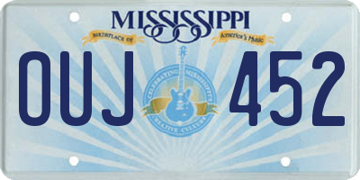 MS license plate OUJ452