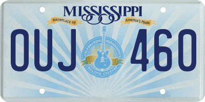 MS license plate OUJ460