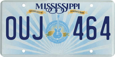 MS license plate OUJ464