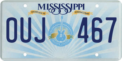 MS license plate OUJ467