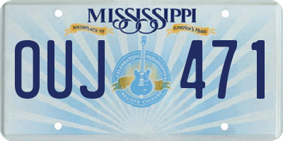 MS license plate OUJ471