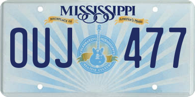 MS license plate OUJ477