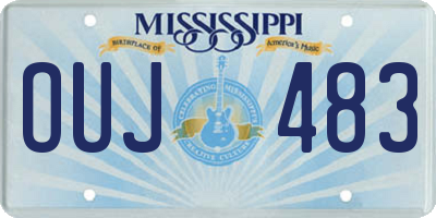 MS license plate OUJ483