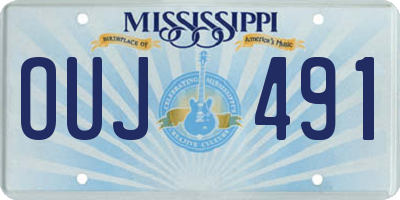 MS license plate OUJ491