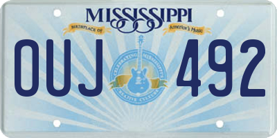 MS license plate OUJ492