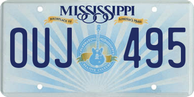 MS license plate OUJ495