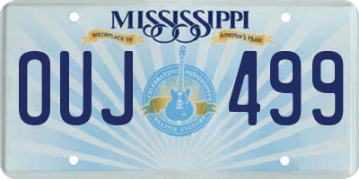 MS license plate OUJ499