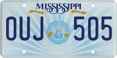 MS license plate OUJ505