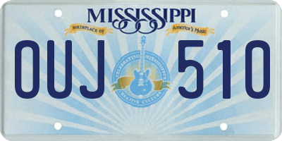 MS license plate OUJ510