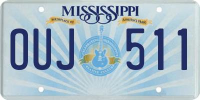 MS license plate OUJ511