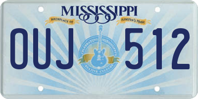 MS license plate OUJ512