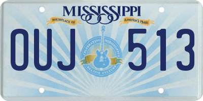 MS license plate OUJ513