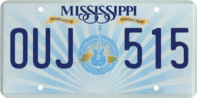 MS license plate OUJ515