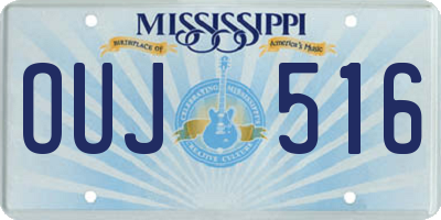 MS license plate OUJ516