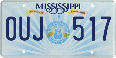 MS license plate OUJ517