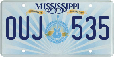 MS license plate OUJ535