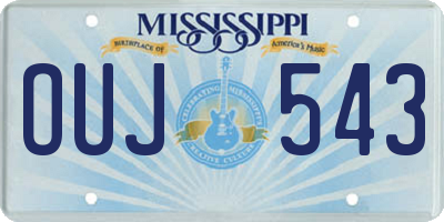 MS license plate OUJ543