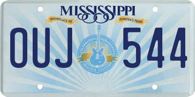MS license plate OUJ544