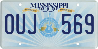 MS license plate OUJ569