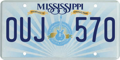 MS license plate OUJ570