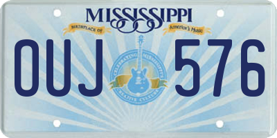 MS license plate OUJ576