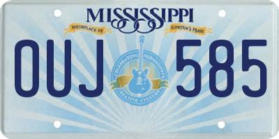 MS license plate OUJ585