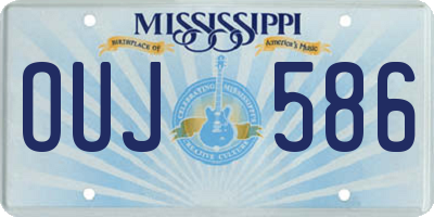 MS license plate OUJ586