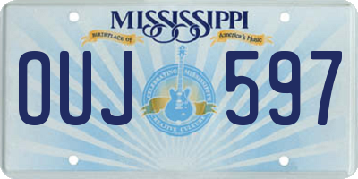 MS license plate OUJ597