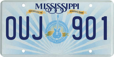 MS license plate OUJ901