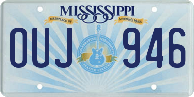 MS license plate OUJ946