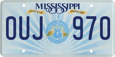 MS license plate OUJ970