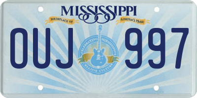 MS license plate OUJ997