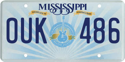 MS license plate OUK486