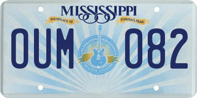 MS license plate OUM082