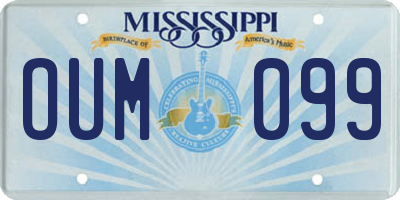 MS license plate OUM099