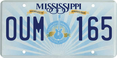MS license plate OUM165