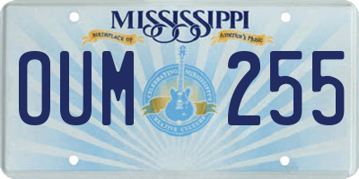 MS license plate OUM255