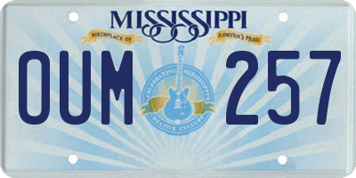 MS license plate OUM257