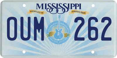 MS license plate OUM262