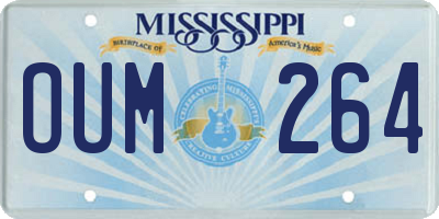 MS license plate OUM264