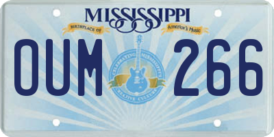 MS license plate OUM266