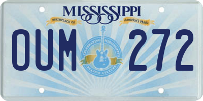 MS license plate OUM272