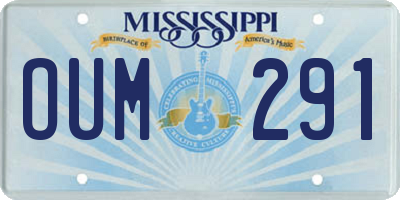 MS license plate OUM291